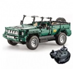 RBB-1011 2.4g Military Parade Car DIY RC Building Blocks car