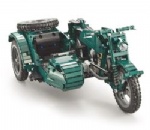 RBB-1015 RC Building Blocks Motorcycles World War II Military Motorcycles Three Wheeled with Sidecar